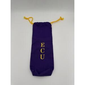 ECU East Carolina Pirates monogrammed purple wine liquor gift graduation bag